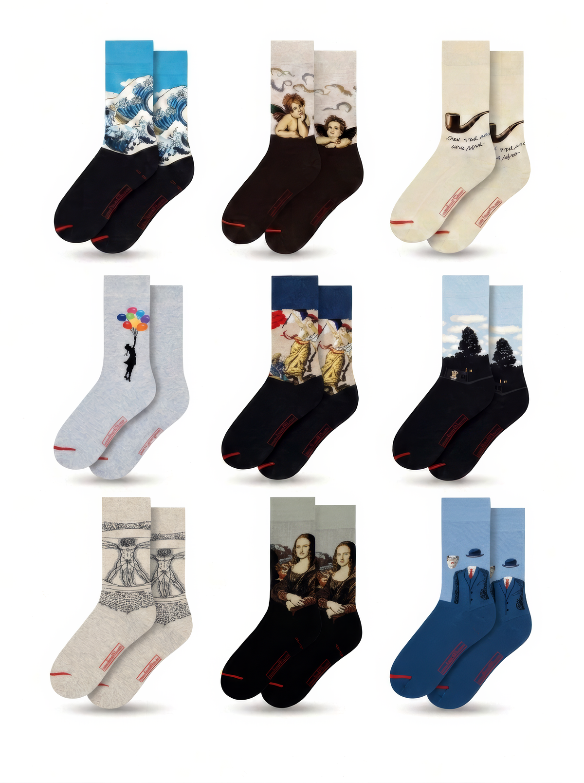 Art Socks for Big Feet – 9-Pack XL Gift Set | The Museum Edit
