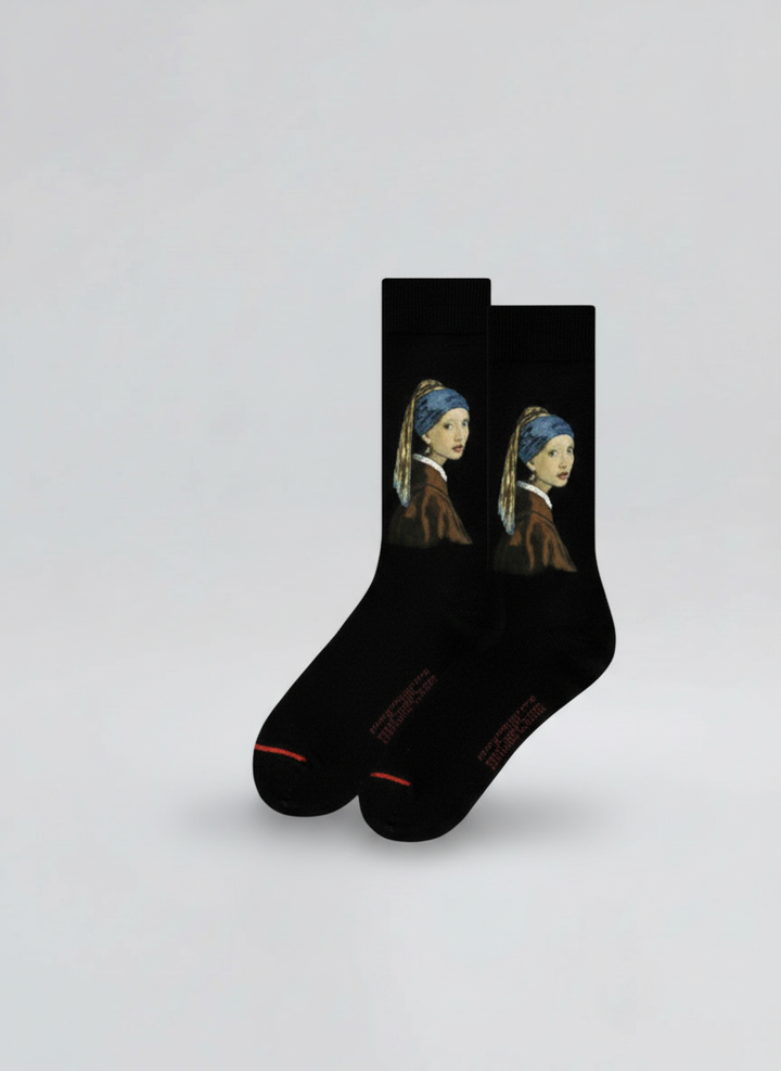 Art Socks Girl with the Pearl Earring Johannes Vermeer – art socks in organic cotton | ArtyGifts
