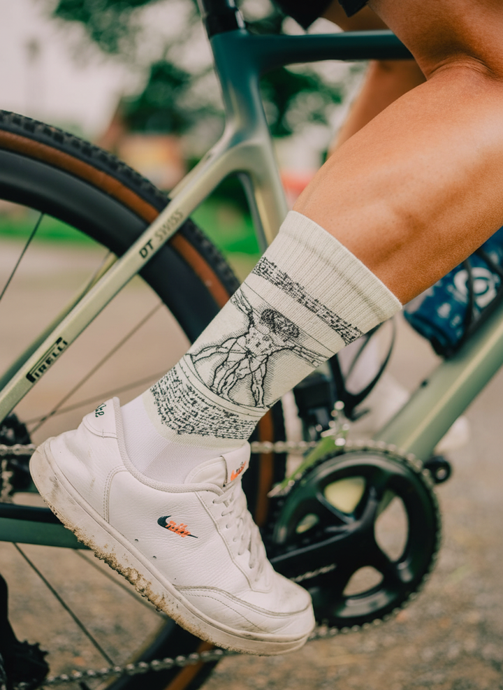 Art Socks Vitruvian Man Leonardo da Vinci – art socks in organic cotton | ArtyGifts
