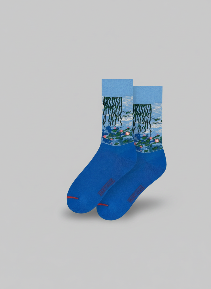 Art Socks Water Lilies Claude Monet – art socks in organic cotton | ArtyGifts
