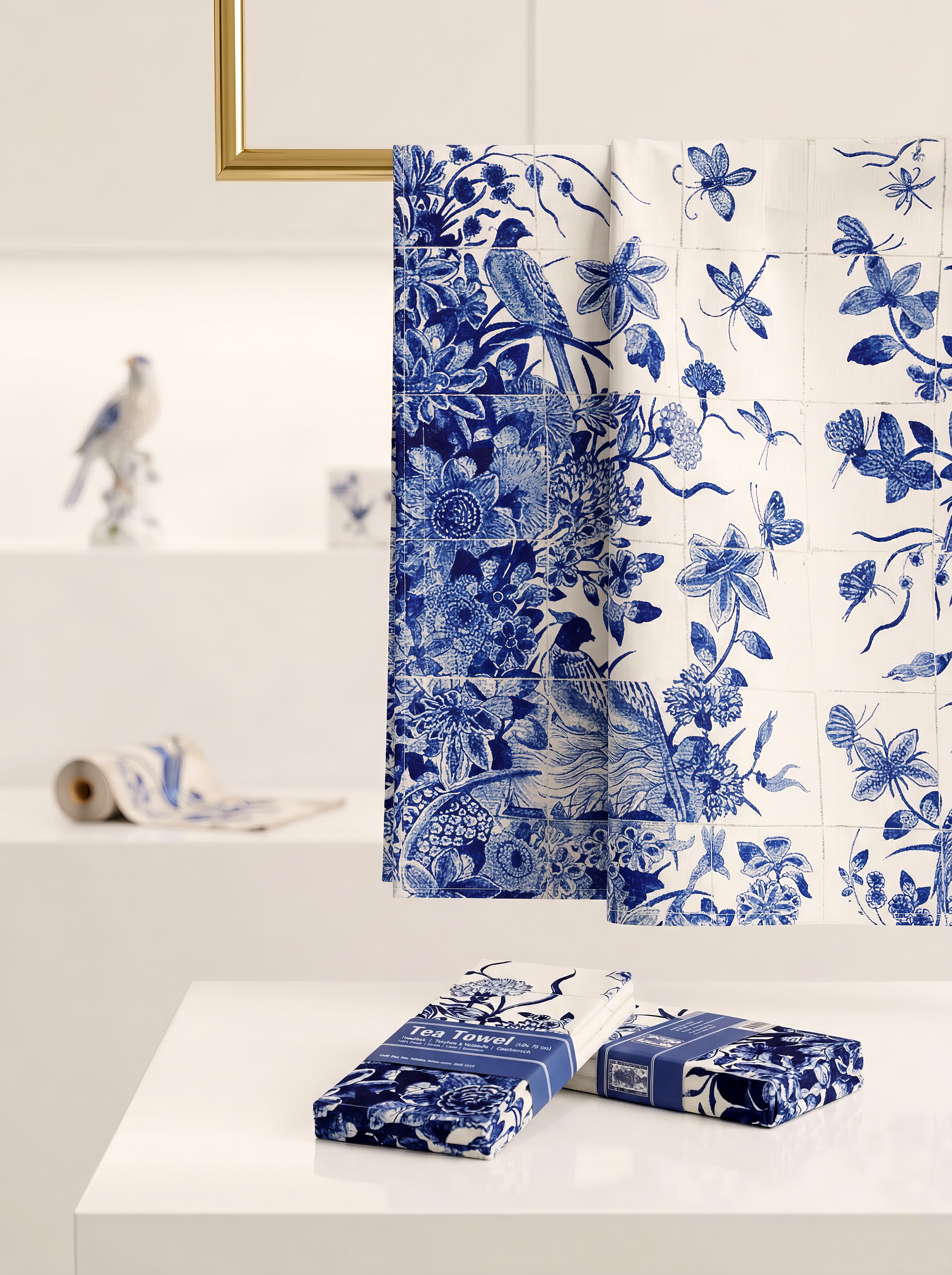 Delft Blue Birds tea towel set of 2 – Rijksmuseum collection | ArtyGifts
