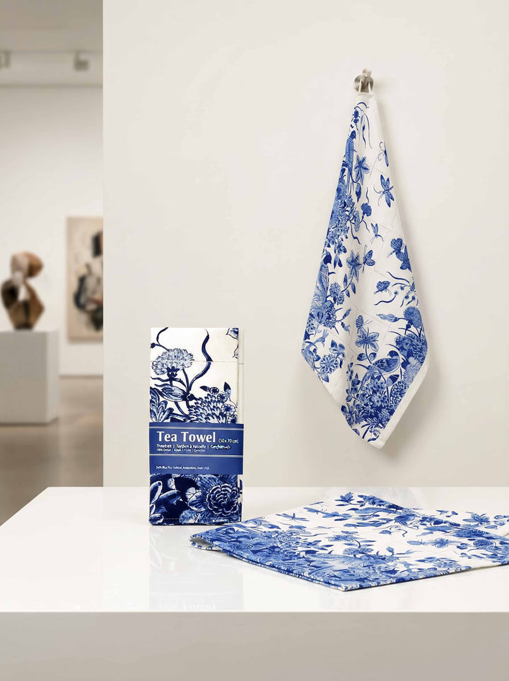 Delft Blue Birds tea towel set of 2 – Rijksmuseum collection | ArtyGifts

