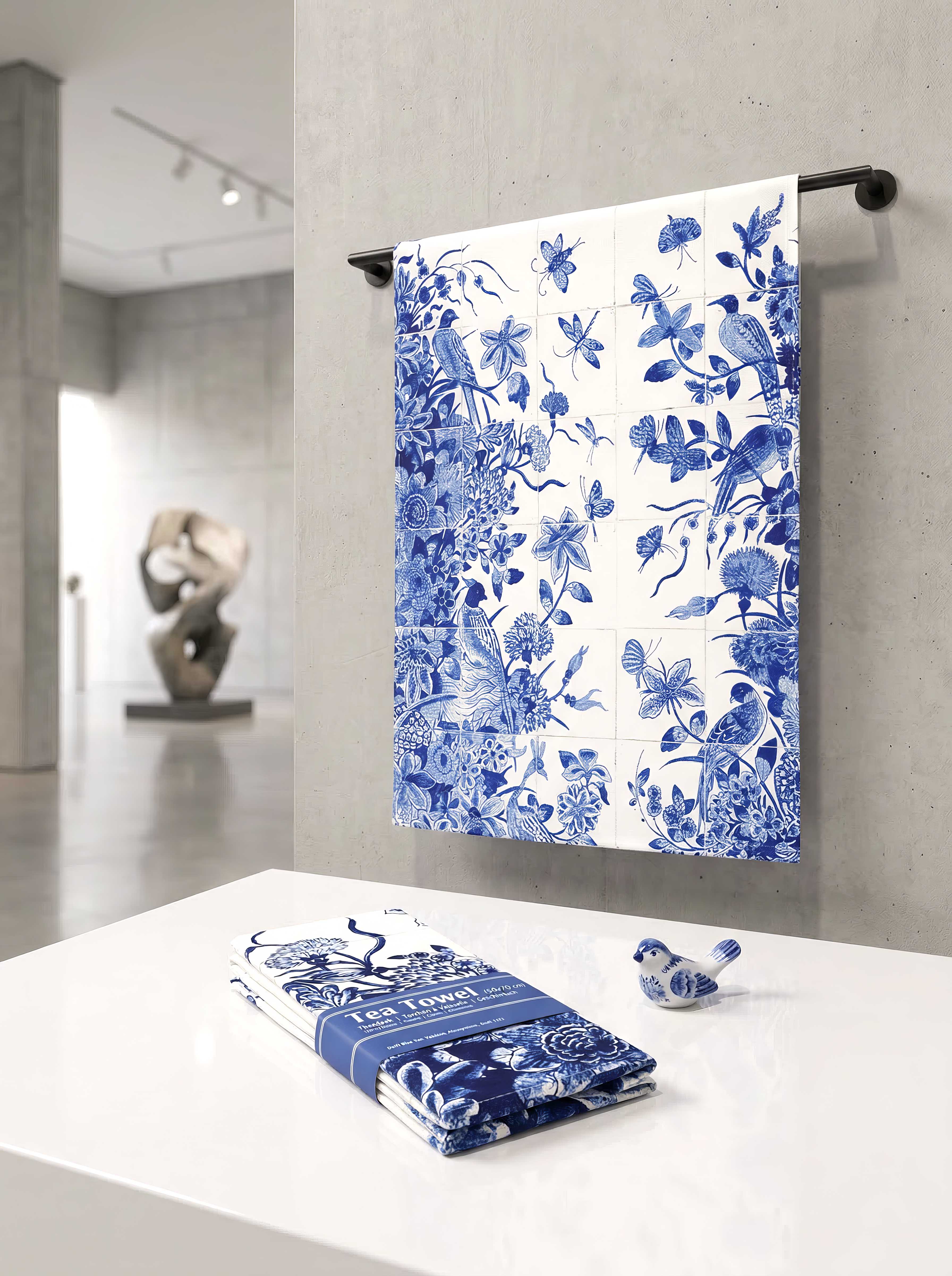 Delft Blue Birds tea towel set of 2 – Rijksmuseum collection | ArtyGifts

