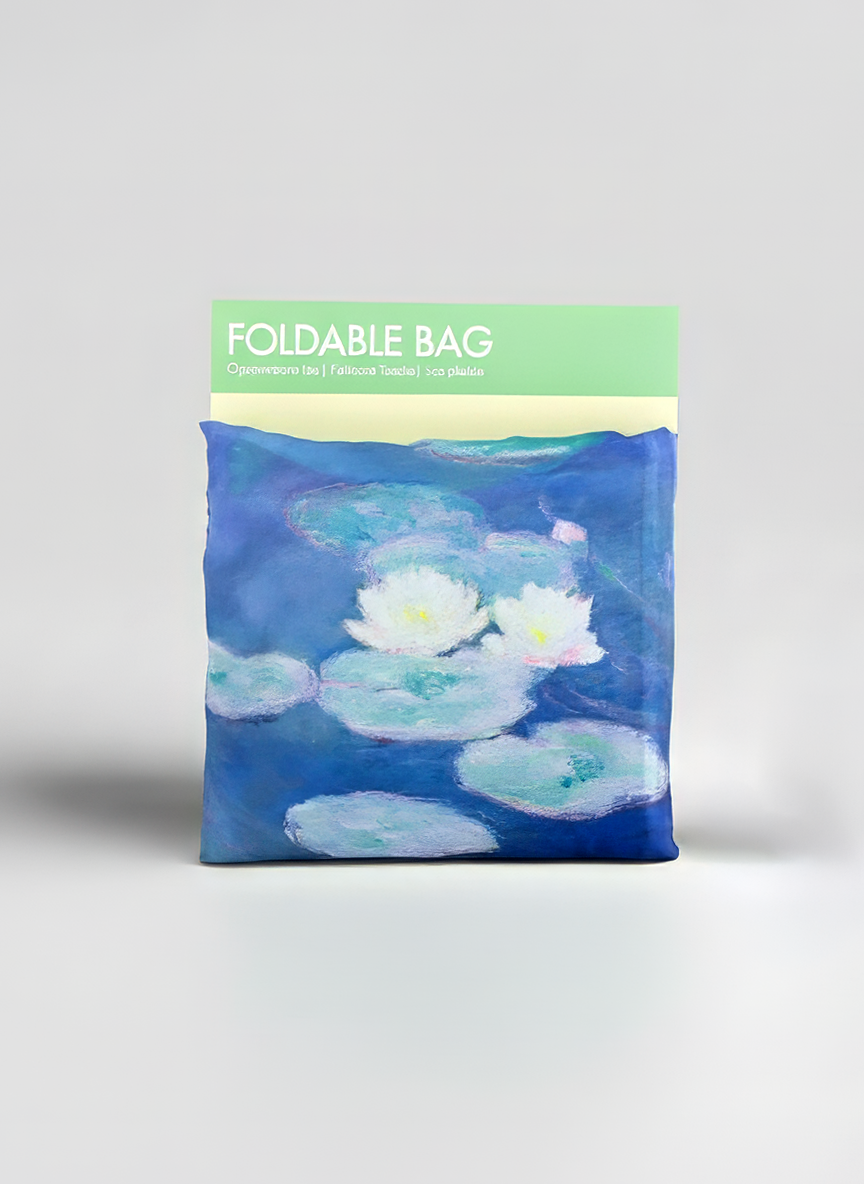 Foldable Shopper Bag, Water Lilies in Evening Light, Claude Monet