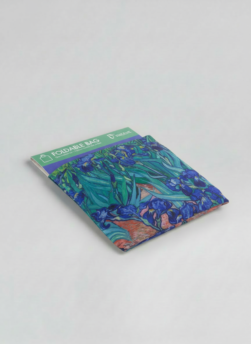 Foldable Shopper Bag, Irises, Vincent van Gogh