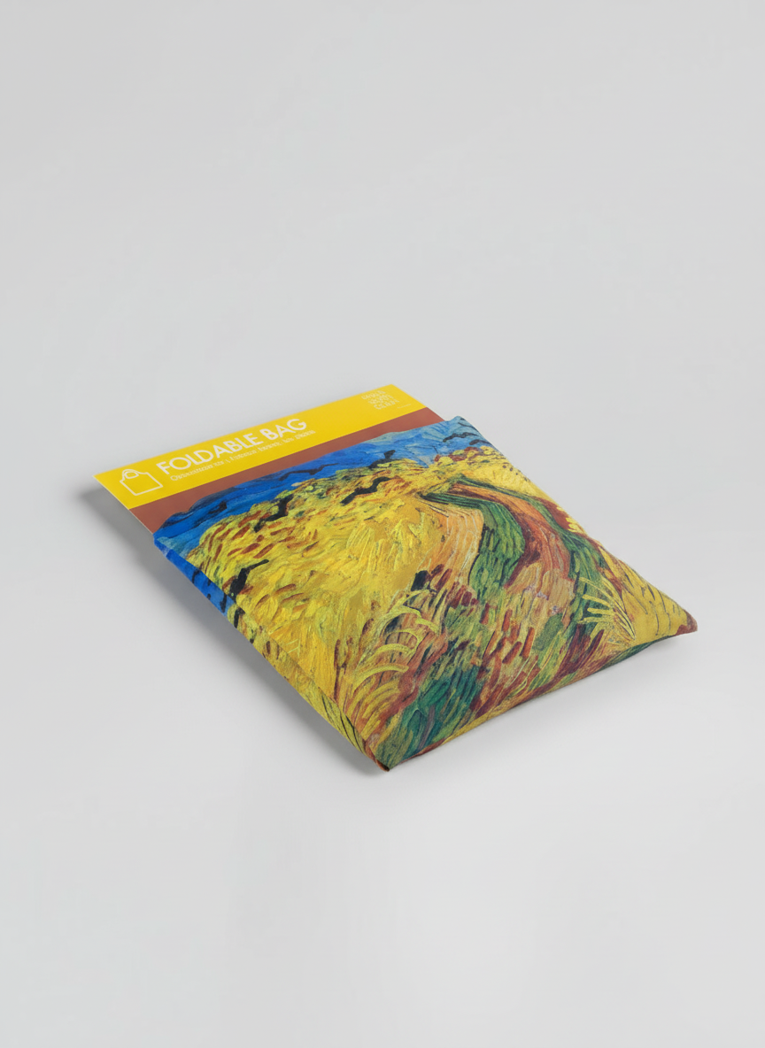 Foldable Shopper Bag, Wheat field with Crows, Vincent van Gogh