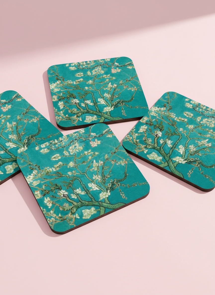 Coaster Set, Almond Blossom, Vincent van Gogh