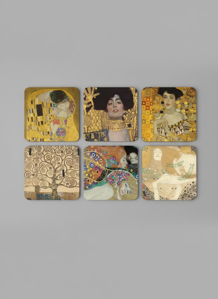 Coaster Set, Masterpieces, Gustav Klimt