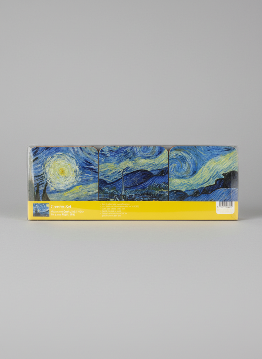 Coaster Set, Starry Night, Vincent van Gogh