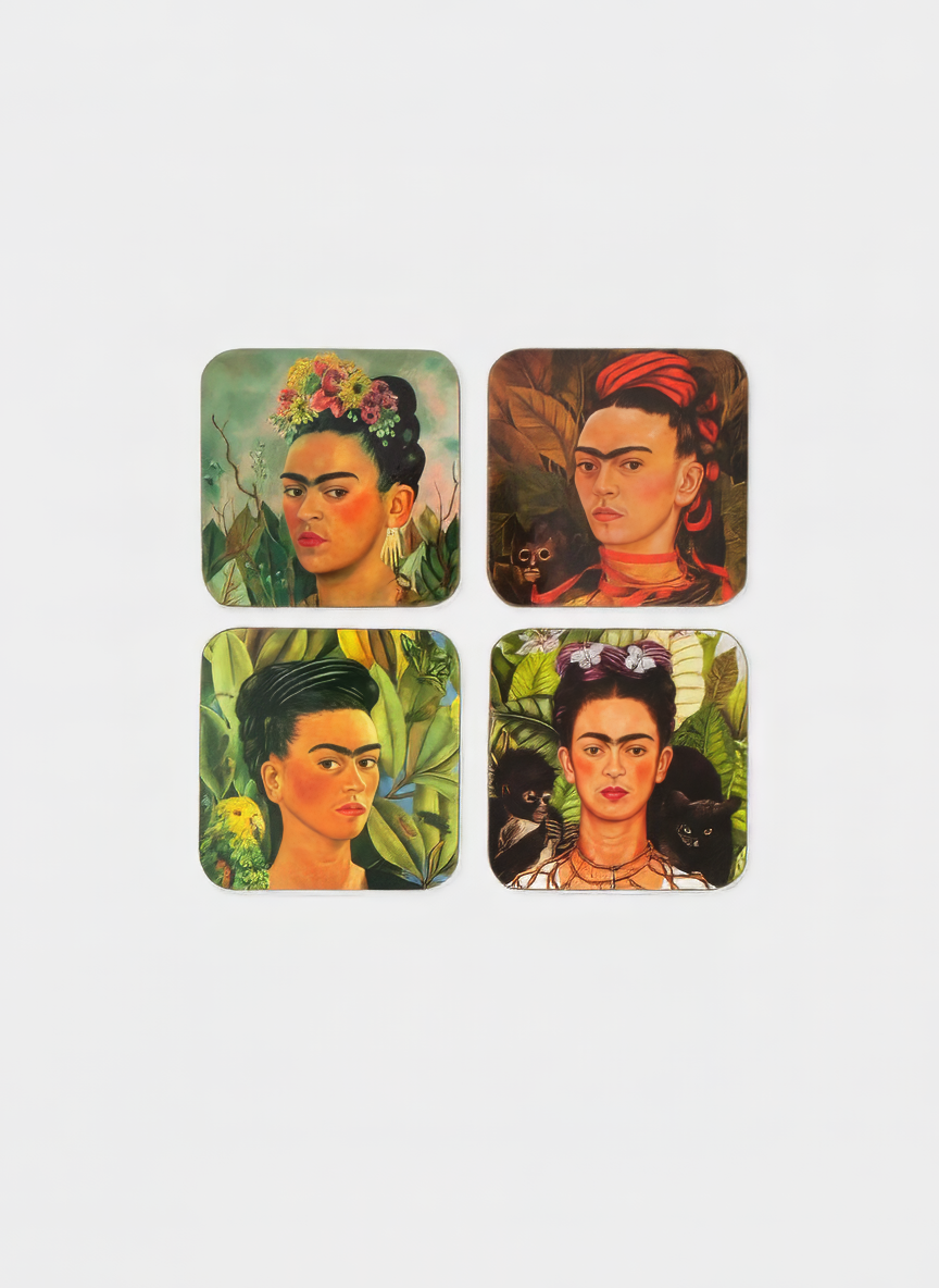 Coaster Set, Self Portrait, Frida Kahlo