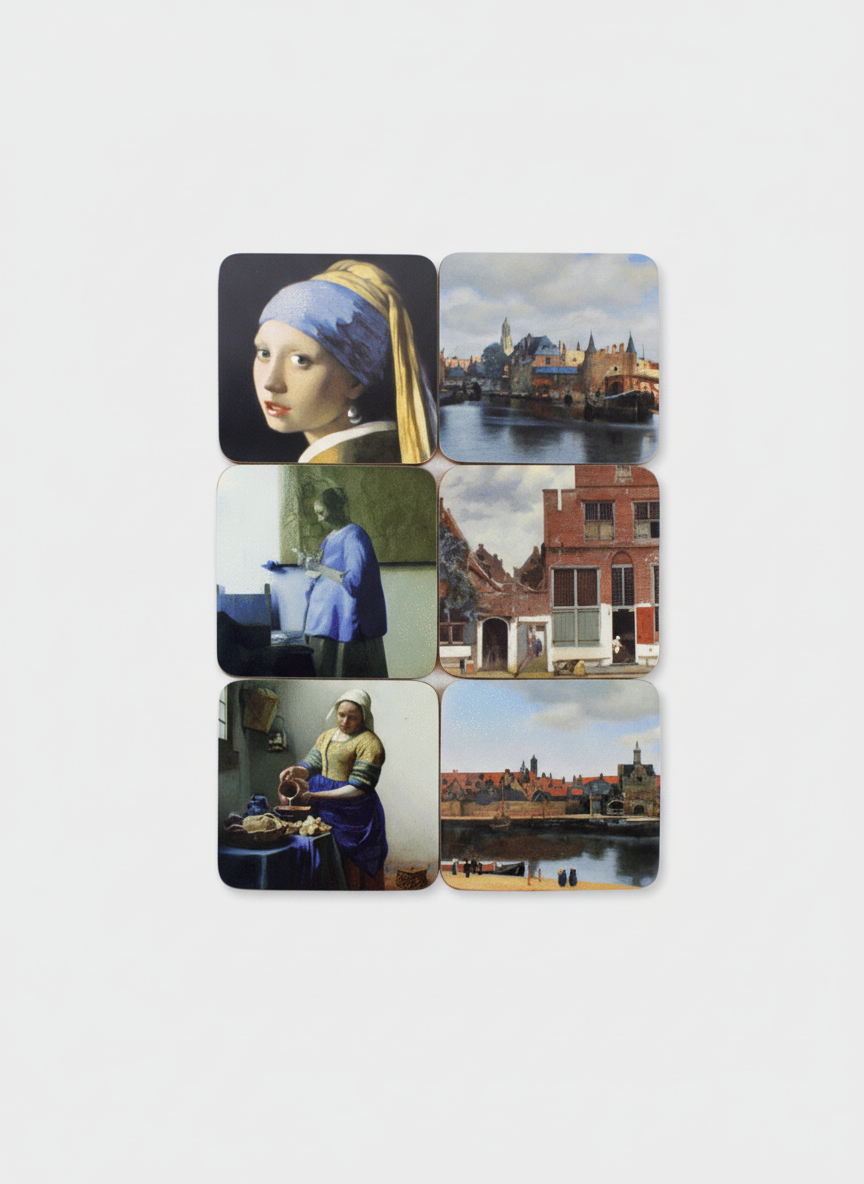 Coaster Set, Masterpieces, Johannes Vermeer