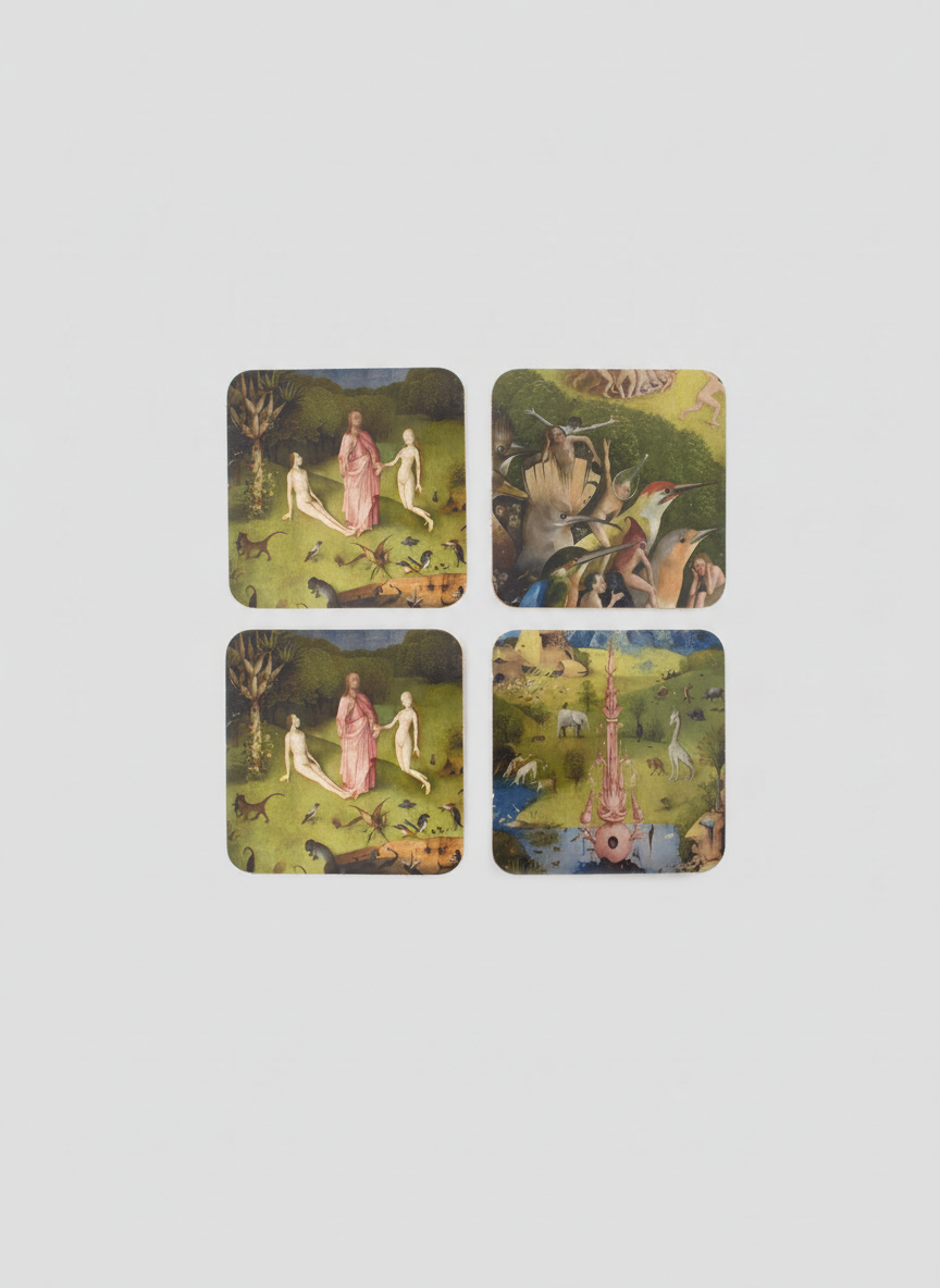 Onderzetterset van 4, Tuin der Aardse Lusten, Jheronimus Bosch