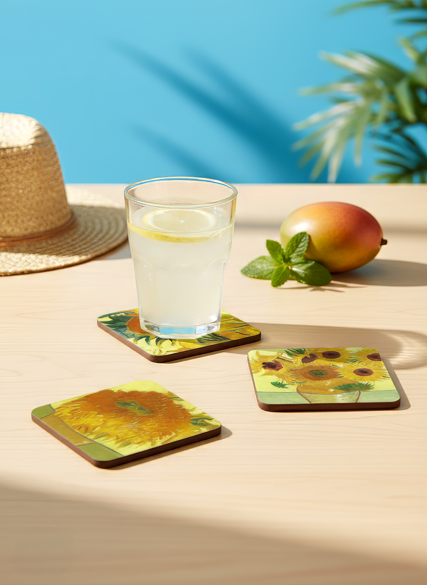 Coaster Set, Sunflowers, Vincent van Gogh