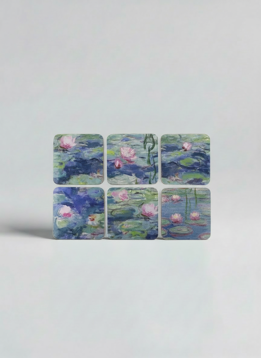 Coaster Set, Water Lilies, Claude Monet