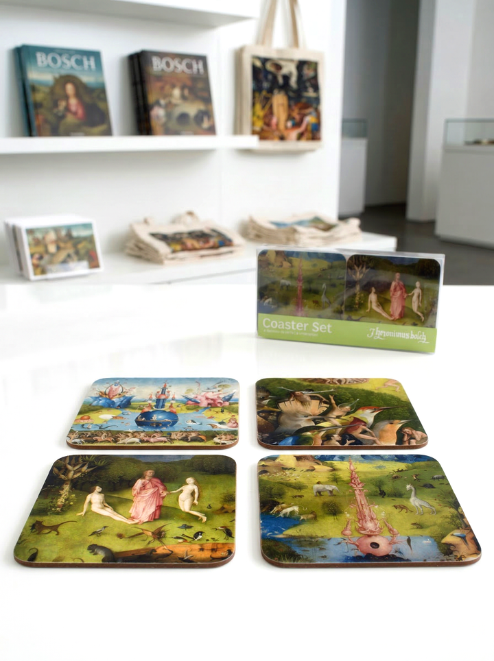 Coaster Set of 4 Garden of Earthly Delights Jheronimus Bosch – art coaster gift | ArtyGifts
