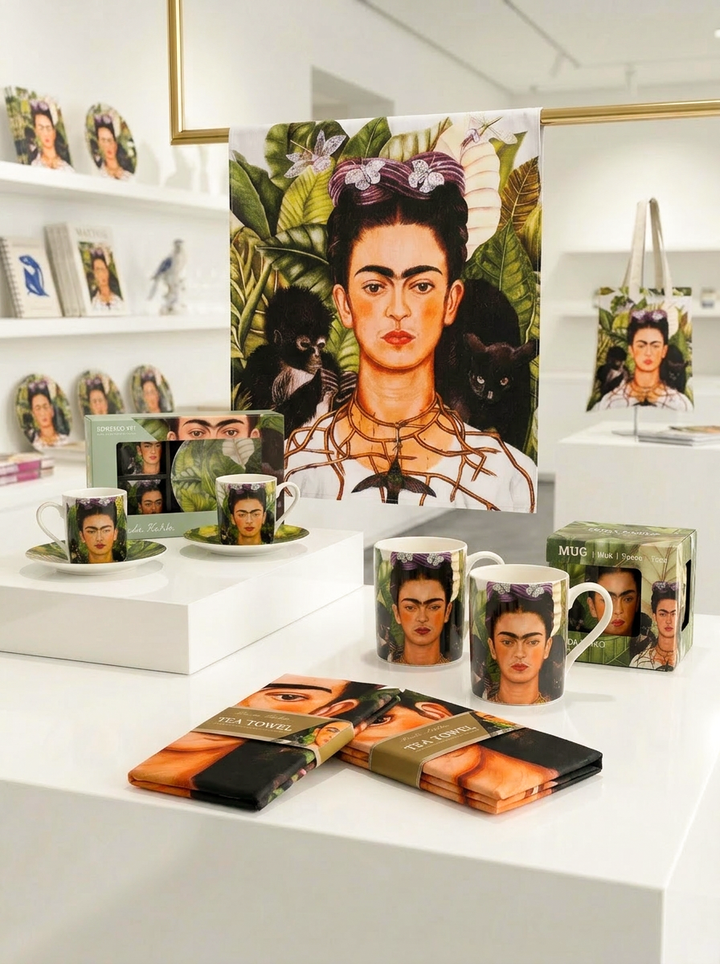 Coffee and Tea Kitchen Gift Set Self Portrait Frida Kahlo – art kitchen gift | ArtyGifts
