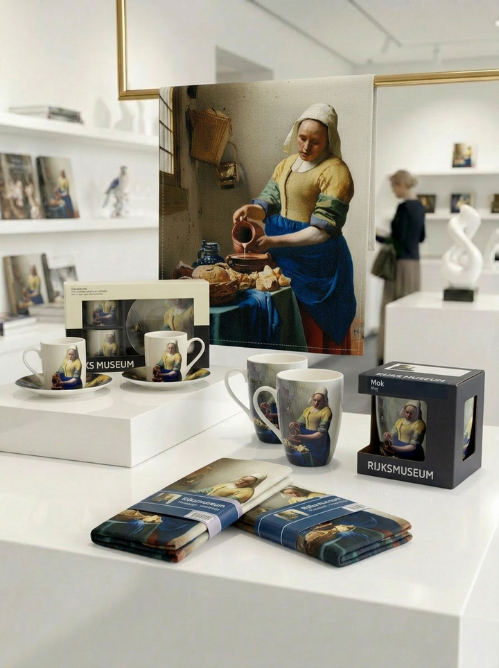 Coffee and Tea Kitchen Gift Set The Milkmaid Johannes Vermeer – art kitchen gift | ArtyGifts
