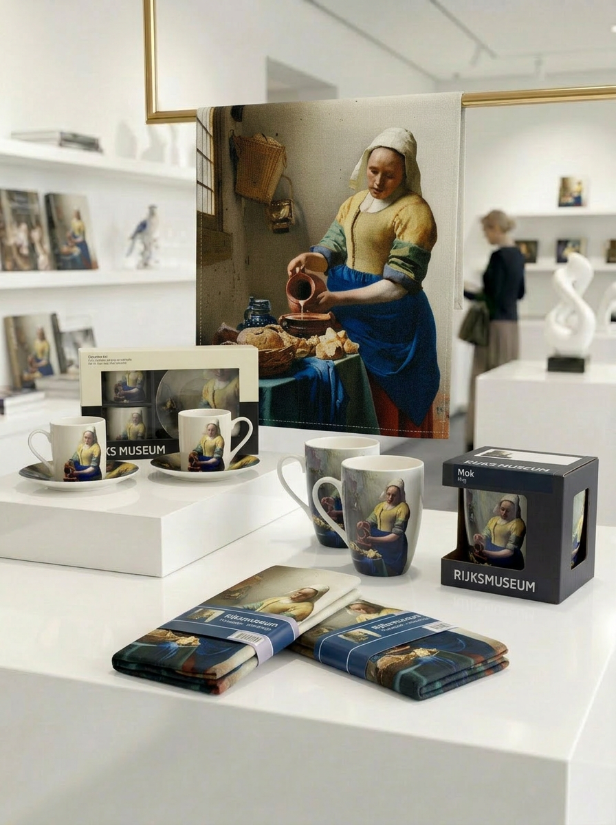 Coffee and Tea Kitchen Gift Set The Milkmaid Johannes Vermeer – art kitchen gift | ArtyGifts
