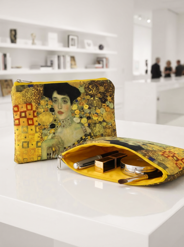Cosmetic & Travel Bag Adèle Bloch-Bauer Gustav Klimt – displayed in museum shop | ArtyGifts
