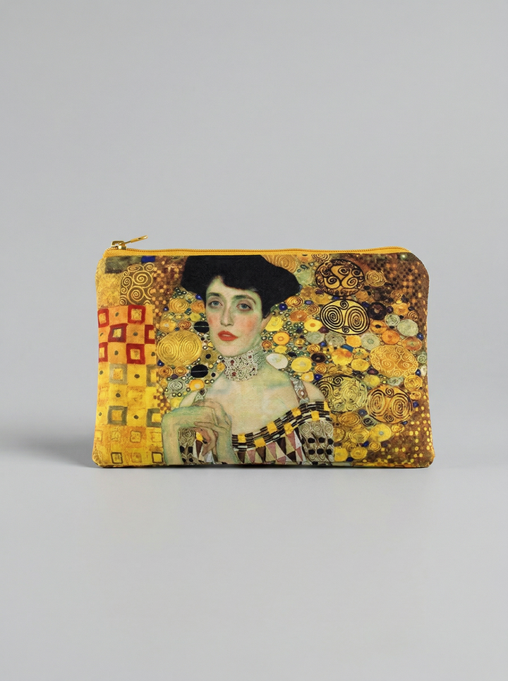 Cosmetic & Travel Bag Adèle Bloch-Bauer Gustav Klimt – art makeup bag detail | ArtyGifts
