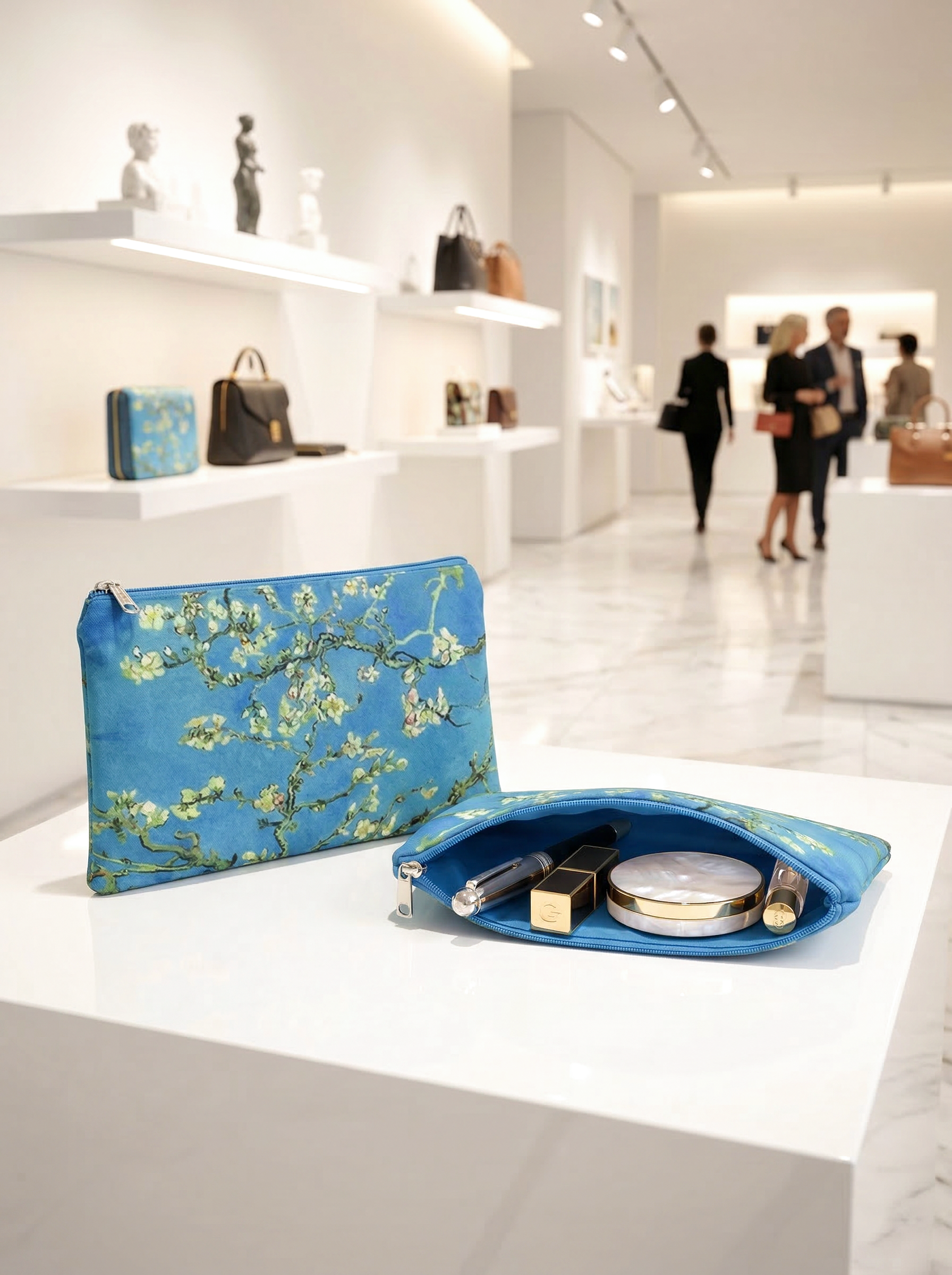 Cosmetic & Travel Bag Almond Blossom Vincent van Gogh – displayed in museum shop | ArtyGifts

