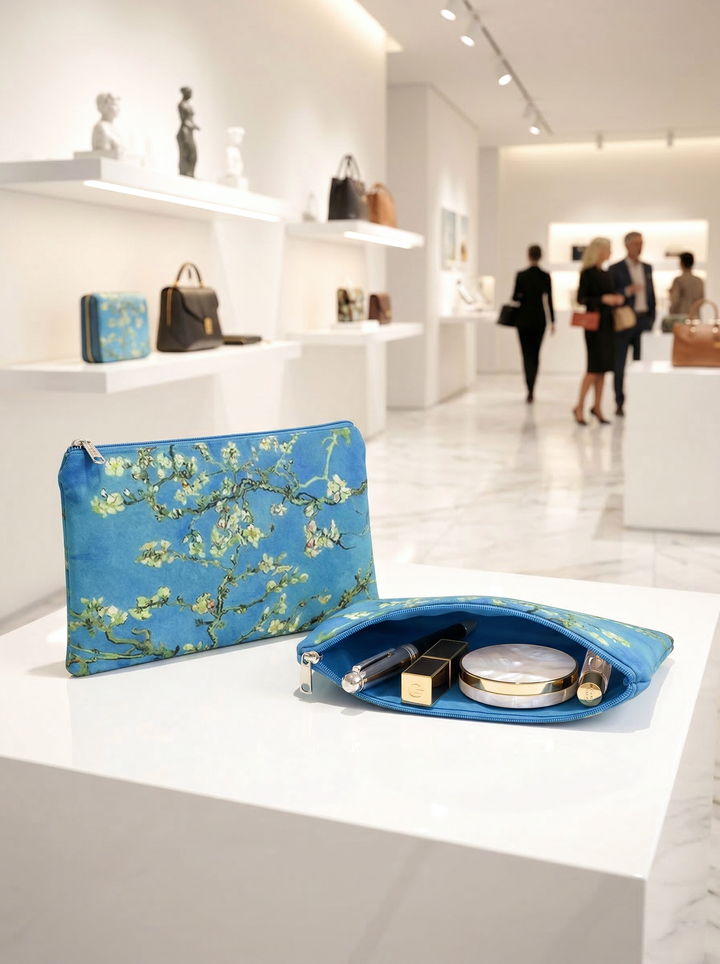 Cosmetic & Travel Bag Almond Blossom Vincent van Gogh – displayed in museum shop | ArtyGifts

