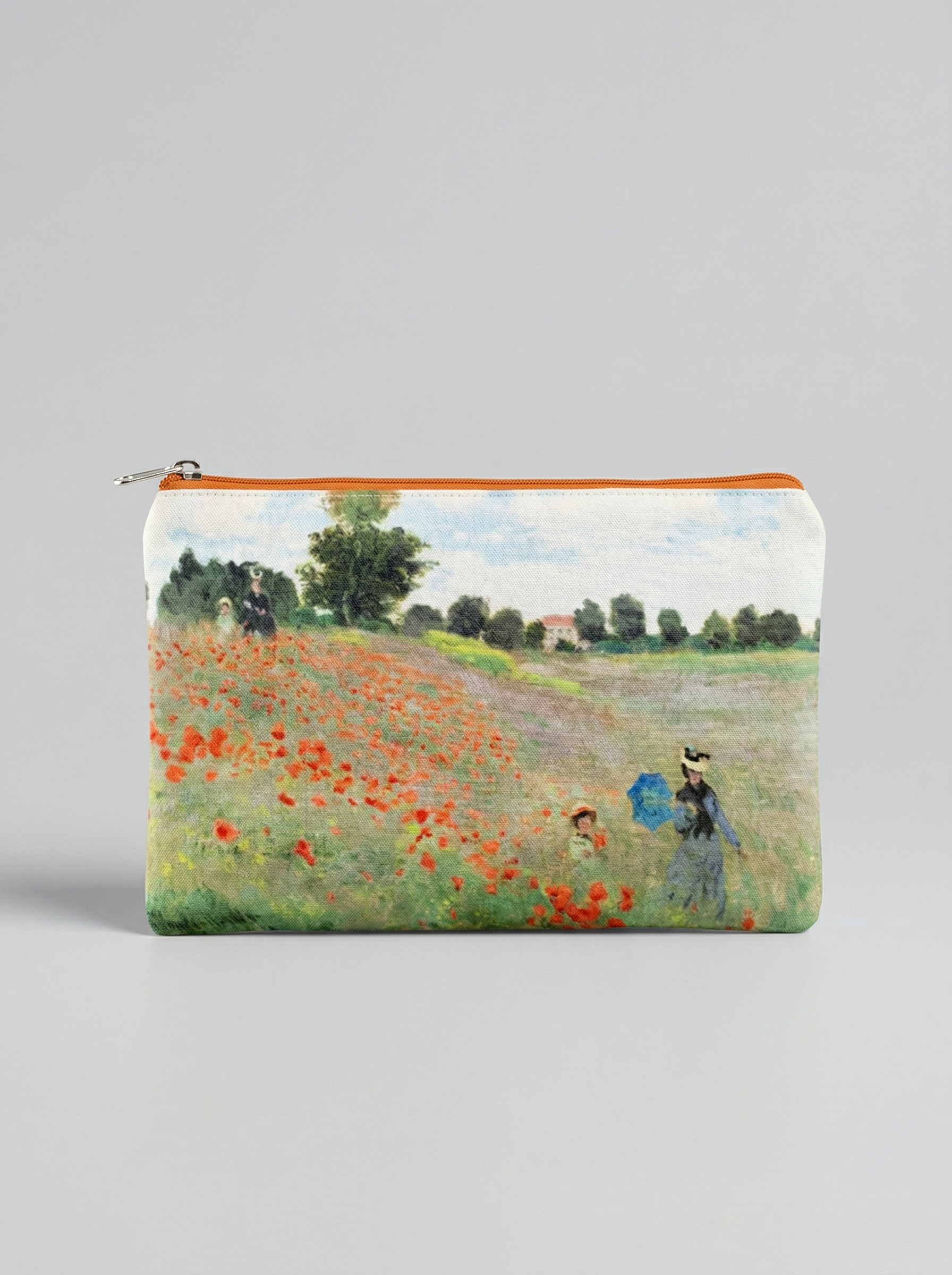 Cosmetic & Travel Bag Field with Poppies Claude Monet – art makeup bag detail | ArtyGifts
