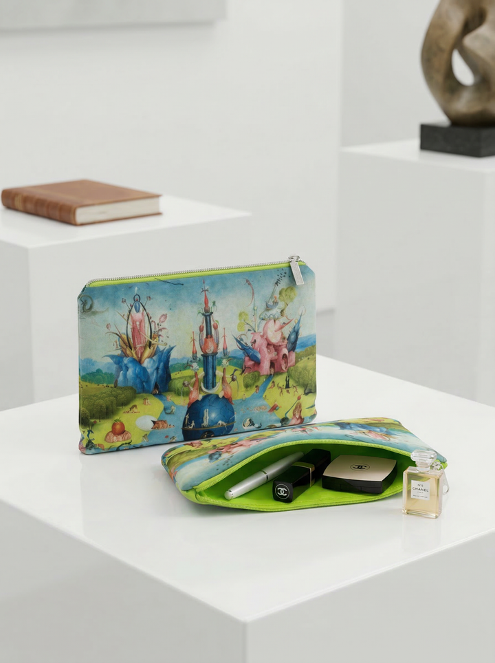 Cosmetic & Travel Bag Garden of Earthly Delights Jheronimus Bosch – displayed in museum shop | ArtyGifts
