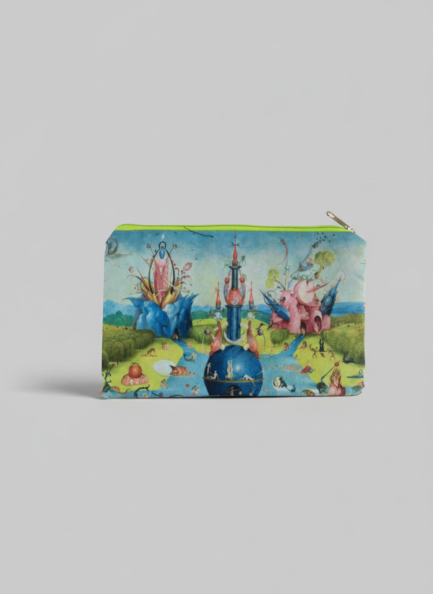 Cosmetic & Travel Bag Garden of Earthly Delights Jheronimus Bosch – art makeup bag detail | ArtyGifts
