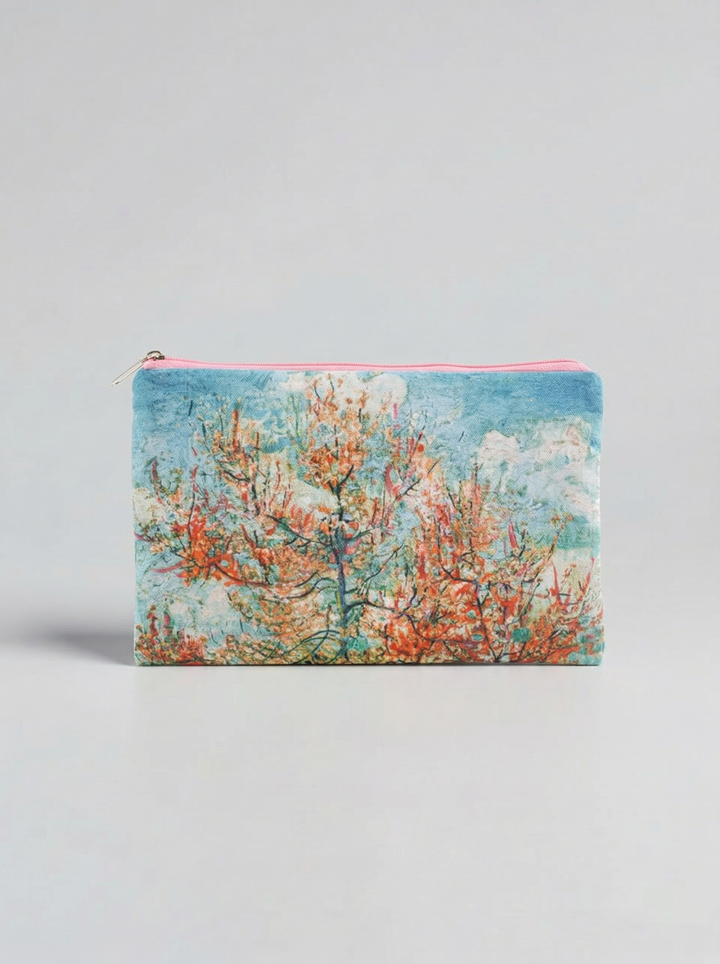 Cosmetic & Travel Bag Souvenir de Mauve Vincent van Gogh – art makeup bag detail | ArtyGifts
