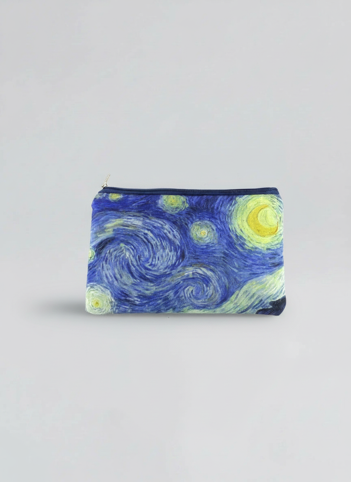 Cosmetic & Travel Bag Starry Night Vincent van Gogh – art makeup bag detail | ArtyGifts
