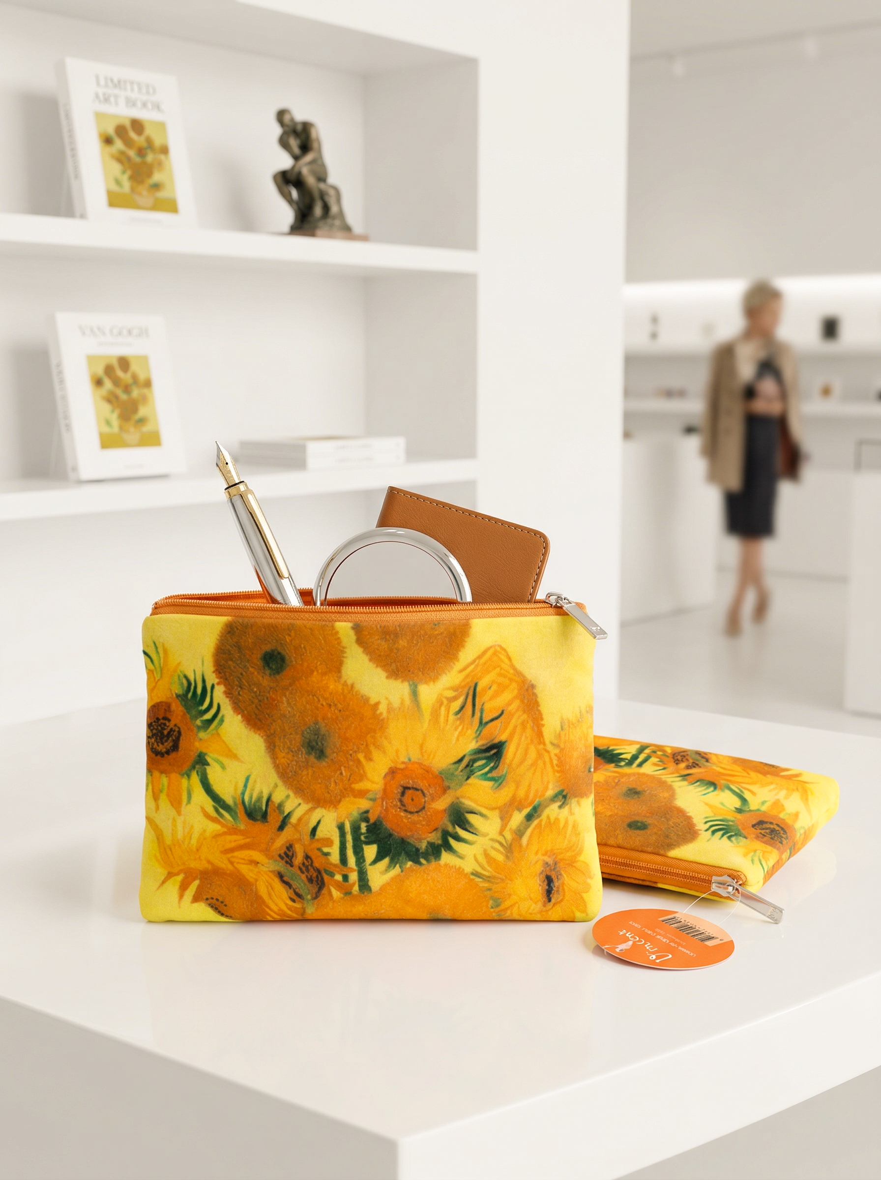 Cosmetic & Travel Bag Sunflowers Vincent van Gogh – displayed in museum shop | ArtyGifts
