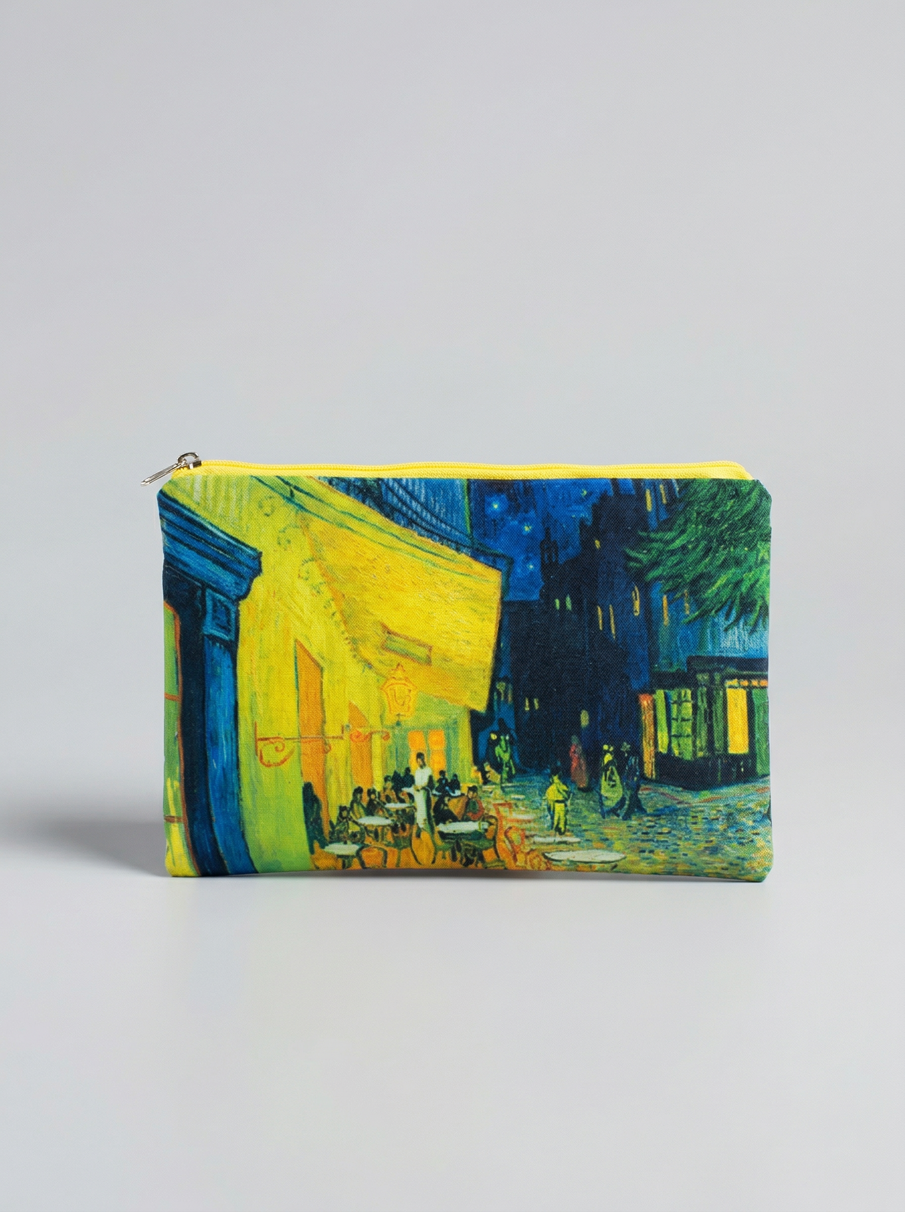 Cosmetic & Travel Bag Terrace of a Café at Night Vincent van Gogh – art makeup bag detail | ArtyGifts
