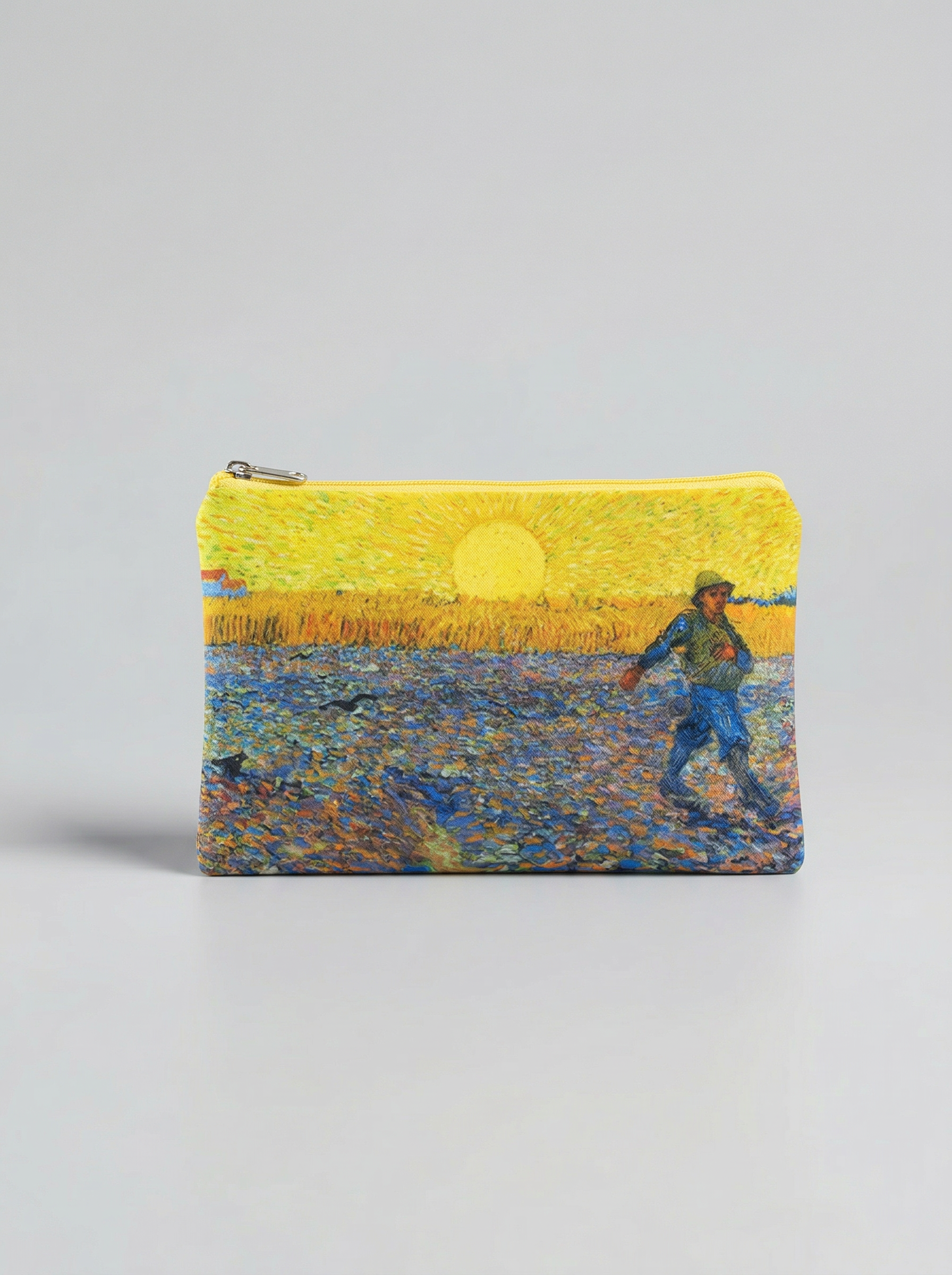 Cosmetic & Travel Bag The Sower Vincent van Gogh – art makeup bag detail | ArtyGifts
