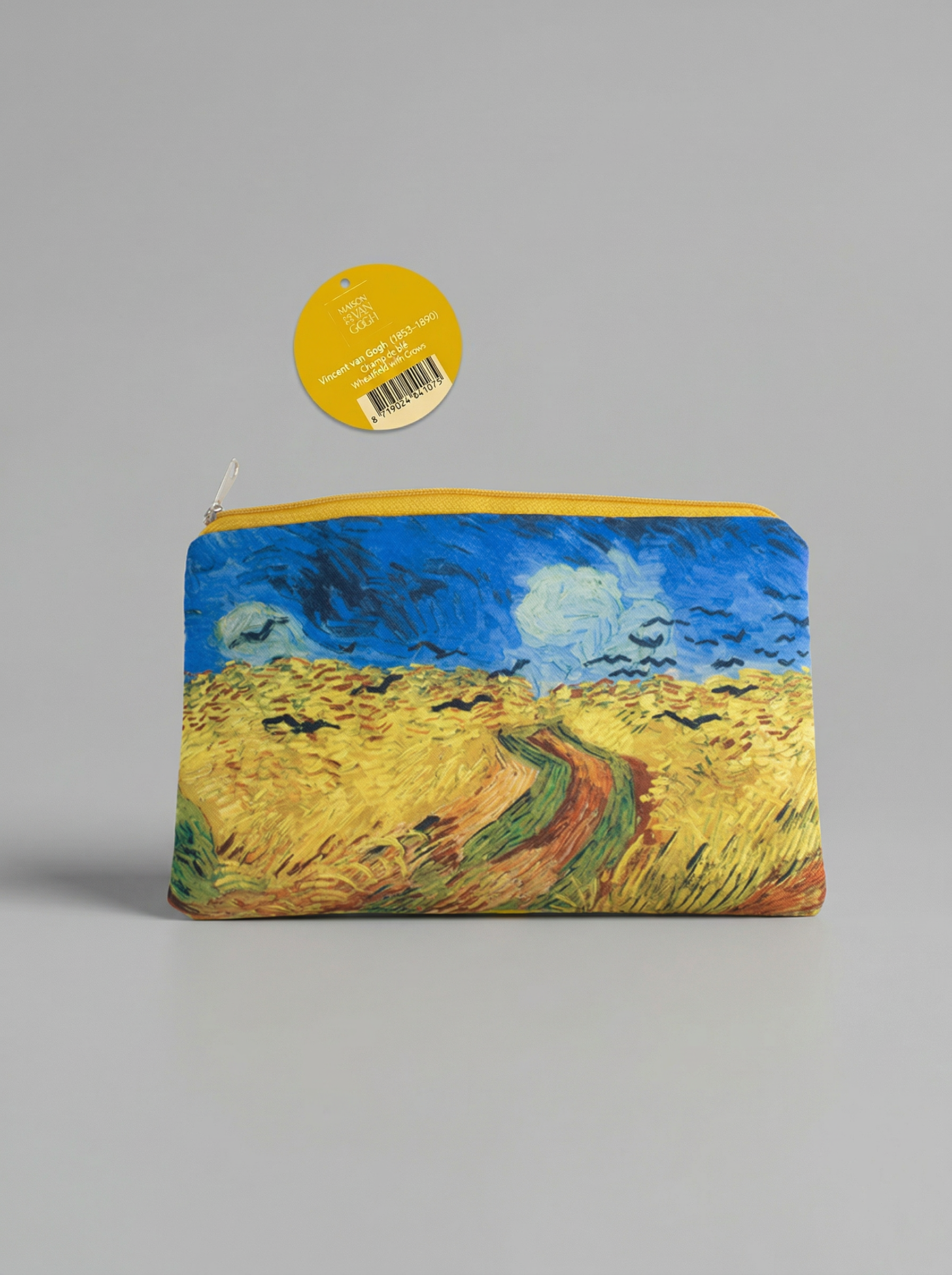 Cosmetic & Travel Bag Wheatfield with Crows Vincent van Gogh – art makeup bag detail | ArtyGifts
