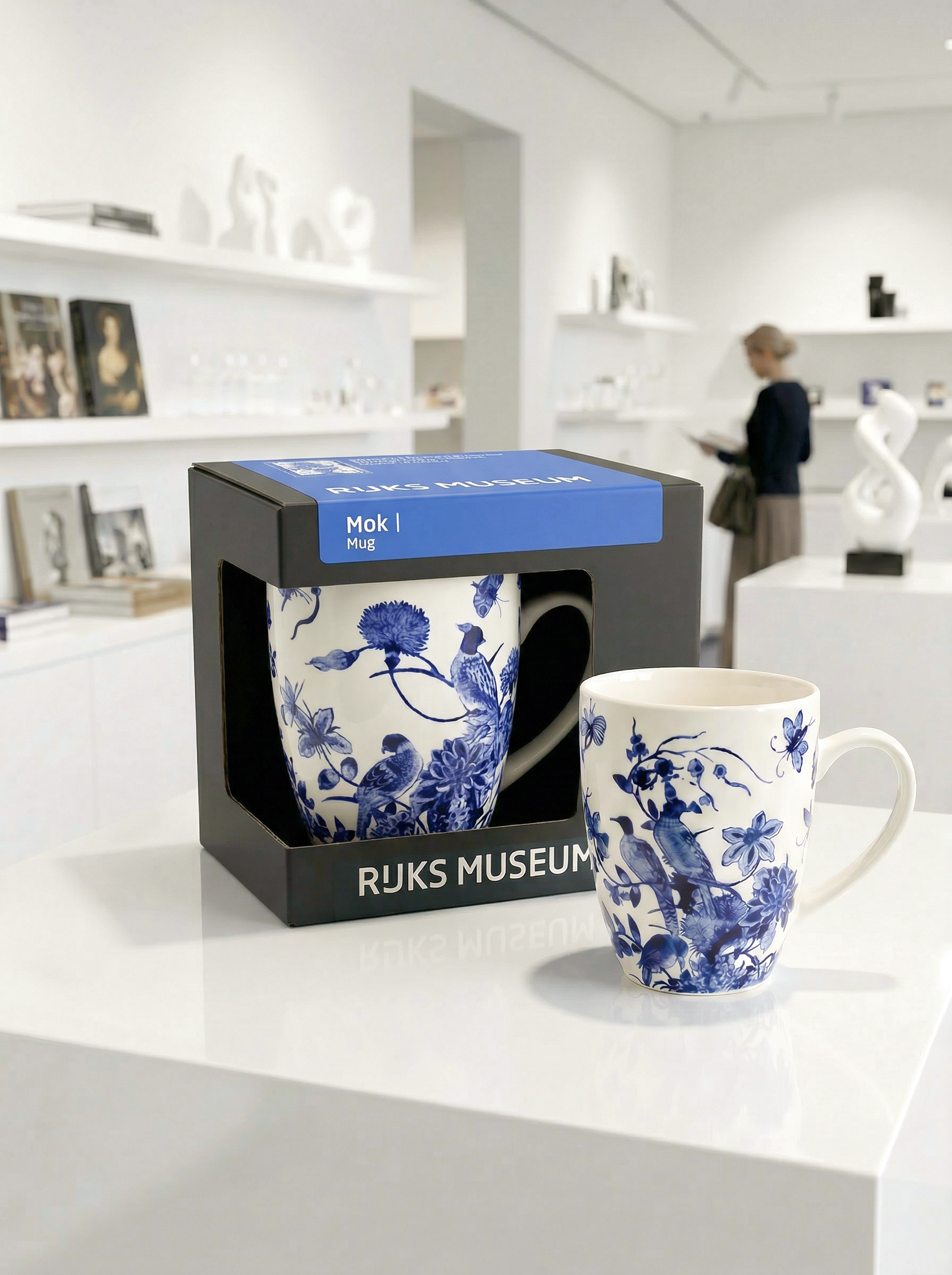 Delft Blue Birds porcelain mug with gift box – Rijksmuseum Amsterdam, ArtyGifts