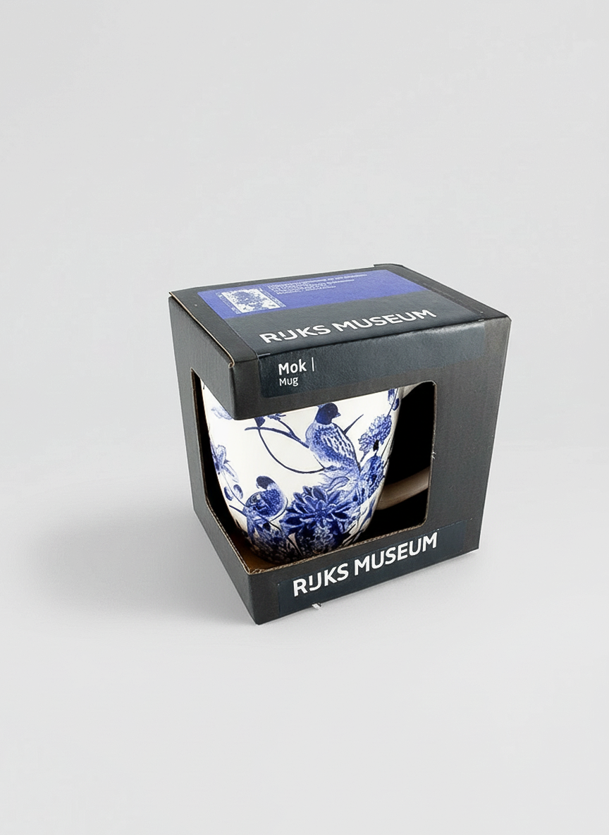 Delft Blue Birds mug gift box – Rijksmuseum eco-friendly packaging, ArtyGifts