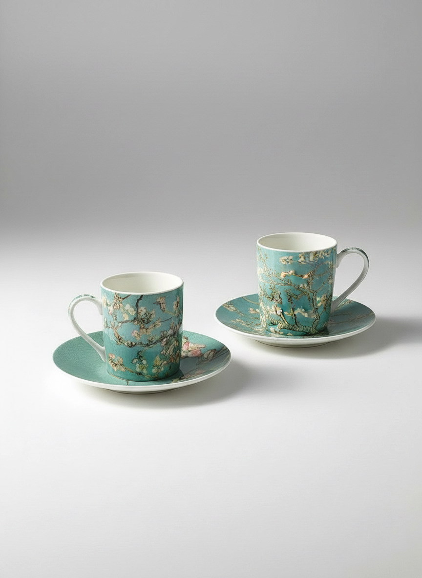 Almond Blossom espresso cups and saucers – Van Gogh Museum Amsterdam, ArtyGifts