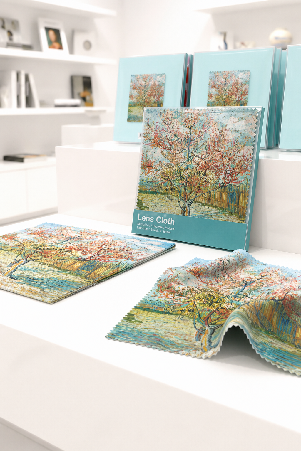 Art eyewear care gift set featuring Souvenir de Mauve by Vincent van Gogh, displayed in ArtyGifts store
