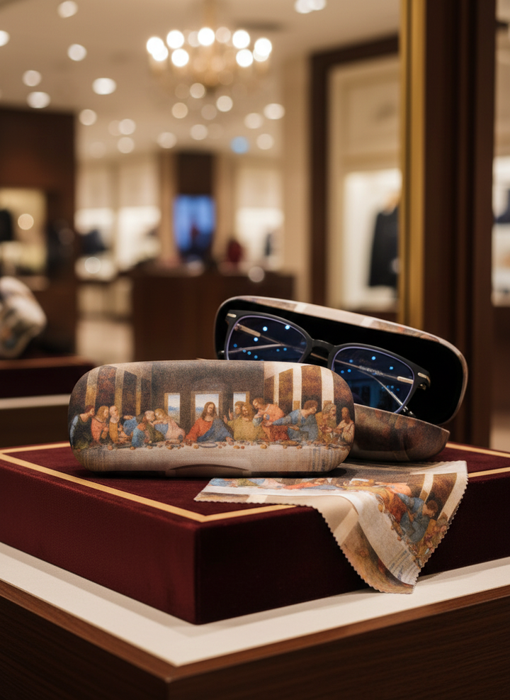 Eyewear Care Gift Set The Last Supper Leonardo da Vinci – spectacle case with microfiber cloth | ArtyGifts
