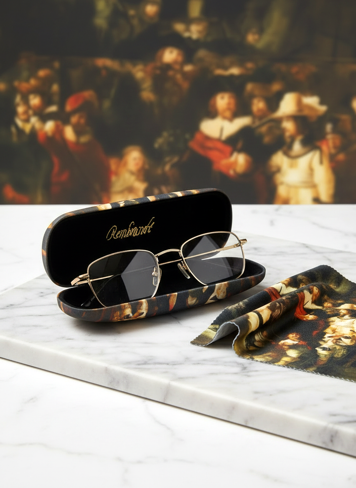 Eyewear Care Gift Set The Night Watch Rembrandt van Rijn – spectacle case with microfiber cloth | ArtyGifts
