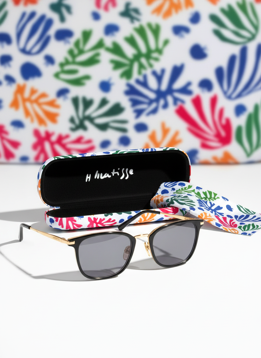 Eyewear Care Gift Set The Parakeet and the Mermaid Henri Matisse – spectacle case with microfiber cloth | ArtyGifts

