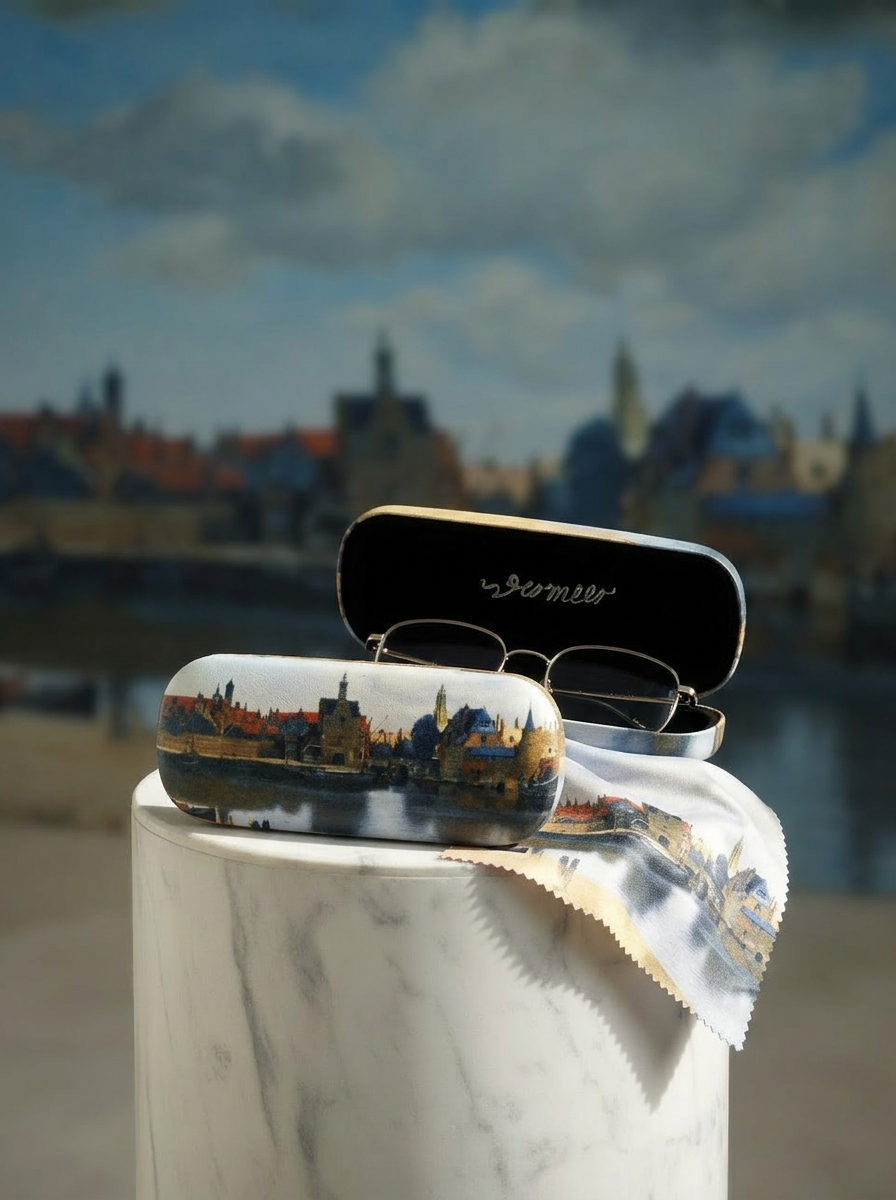 Eyewear Care Gift Set View of Delft Johannes Vermeer – spectacle case with microfiber cloth | ArtyGifts
