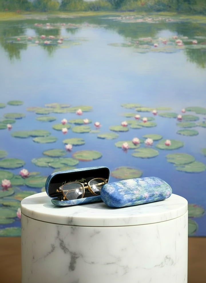 Eyewear Care Gift Set Water Lilies Claude Monet – spectacle case with microfiber cloth | ArtyGifts
