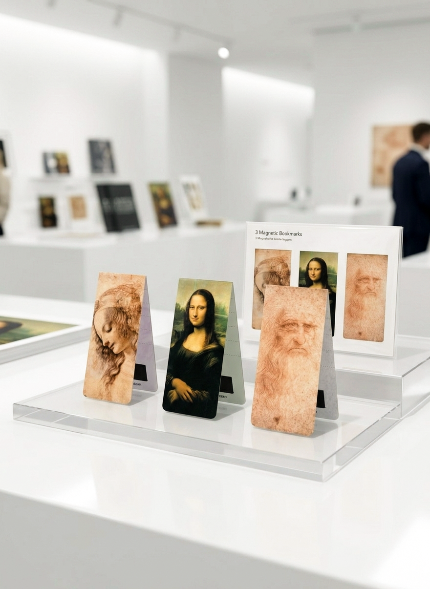 Magnetic Bookmark Set, Masterpieces, Leonardo da Vinci