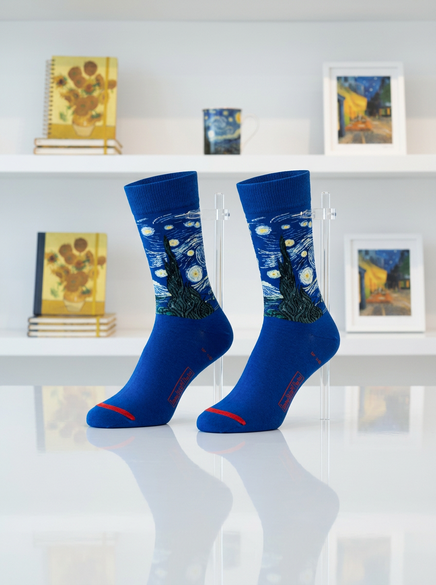 Art Socks, Starry Night, Vincent van Gogh