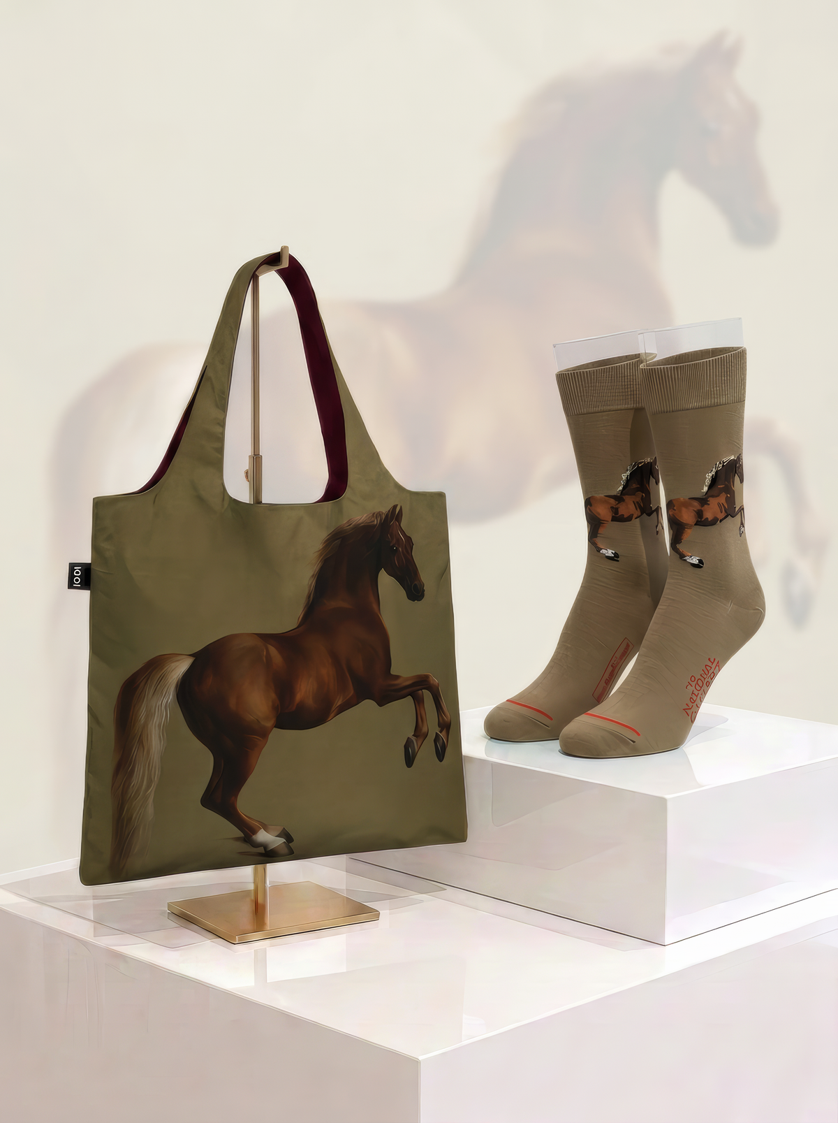Museum Art Socks & Shopper Bag Gift Set  Whistlejacket, George Stubbs
