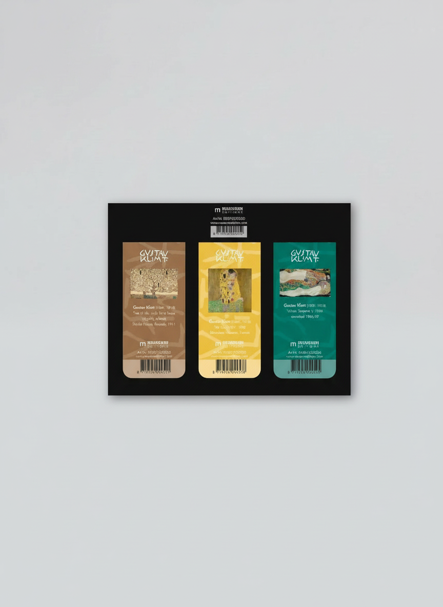 Magnetic Bookmark Set, Masterpieces 1, Gustav Klimt