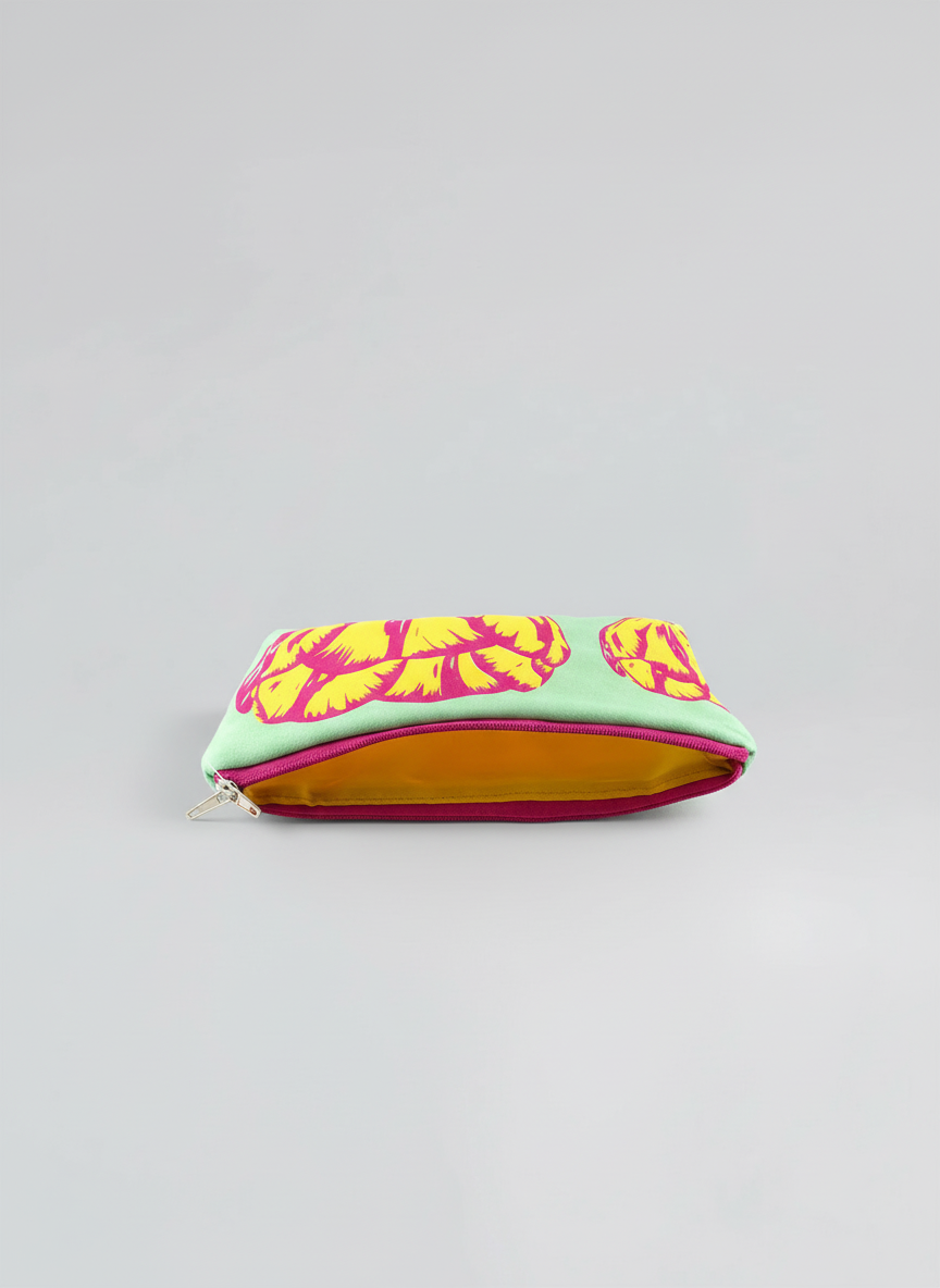 Cosmetic & Travel Bag, Modern Tulips Yellow