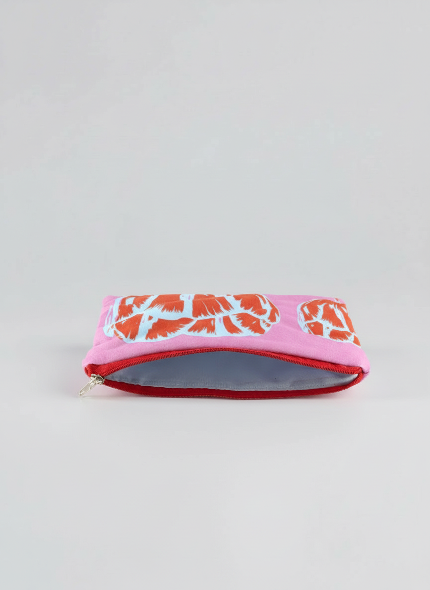 Cosmetic & Travel Bag, Modern Tulip Red